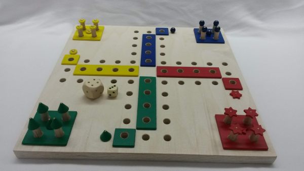 Mensch ärgere Dich Nicht Holz Groß Mensch ärgere Dich nicht steckbar, Holz | Blindenschule Zollikofen